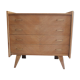 Commode aux pieds compas en bois brut