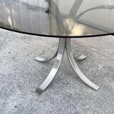 Italian design glass table from the 80s