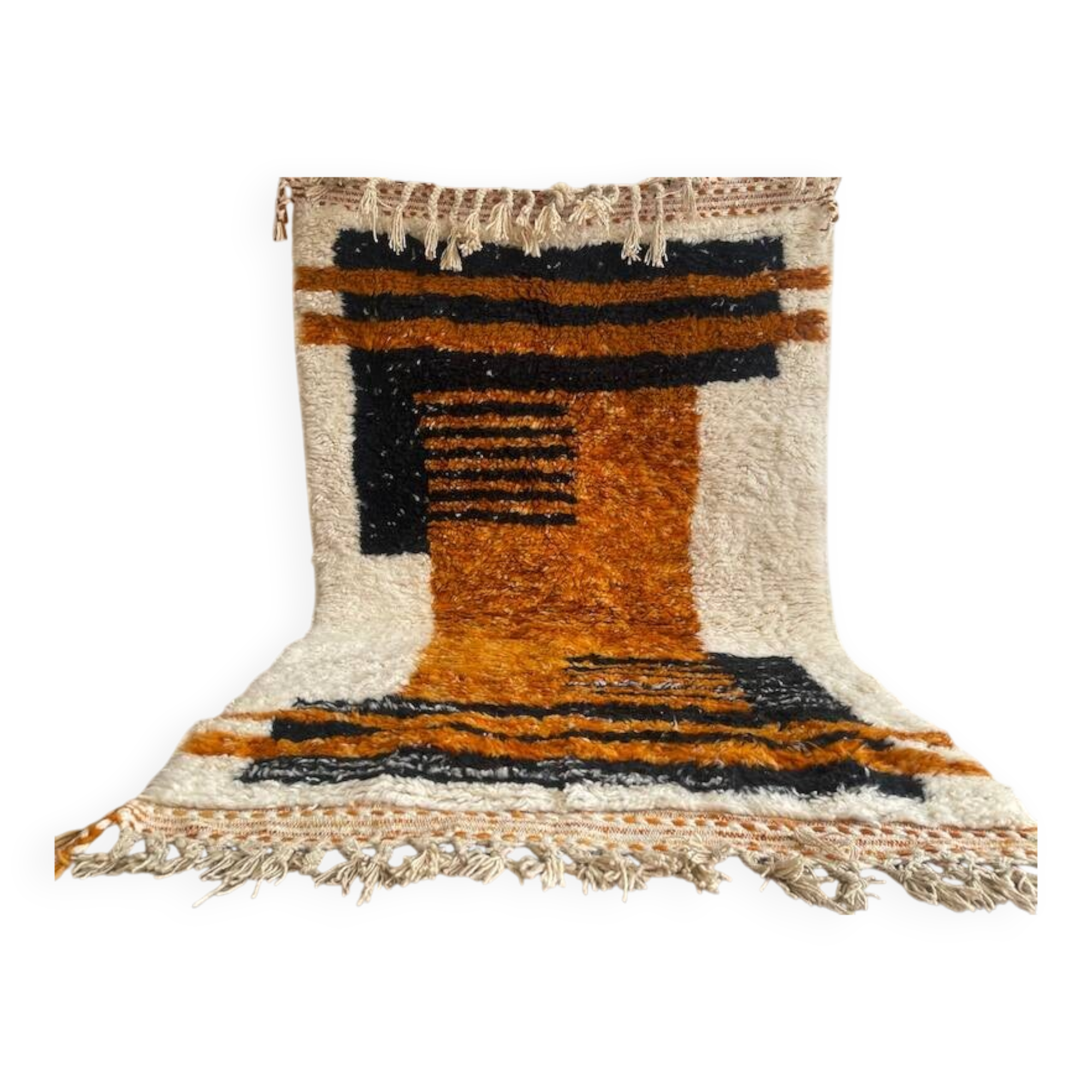 Handmade wool Beni Ourain rug,