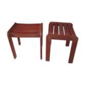 Pair of vintage scandinavian teak stools