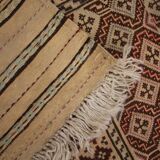 Antique afghan soumakh rug handmade oriental wool flat woven rug- 190x300cm