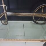 Vintage trolley in gilded and silvered bronze