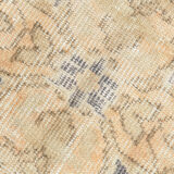 7x10 beige & navy blue vintage rug, 215x302cm