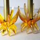 Friedel Lotus Lucite candle holders Germany 1960 x3
