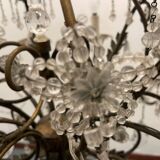 Large Macaroni Crystal Beaded Chandeliers Set of 2