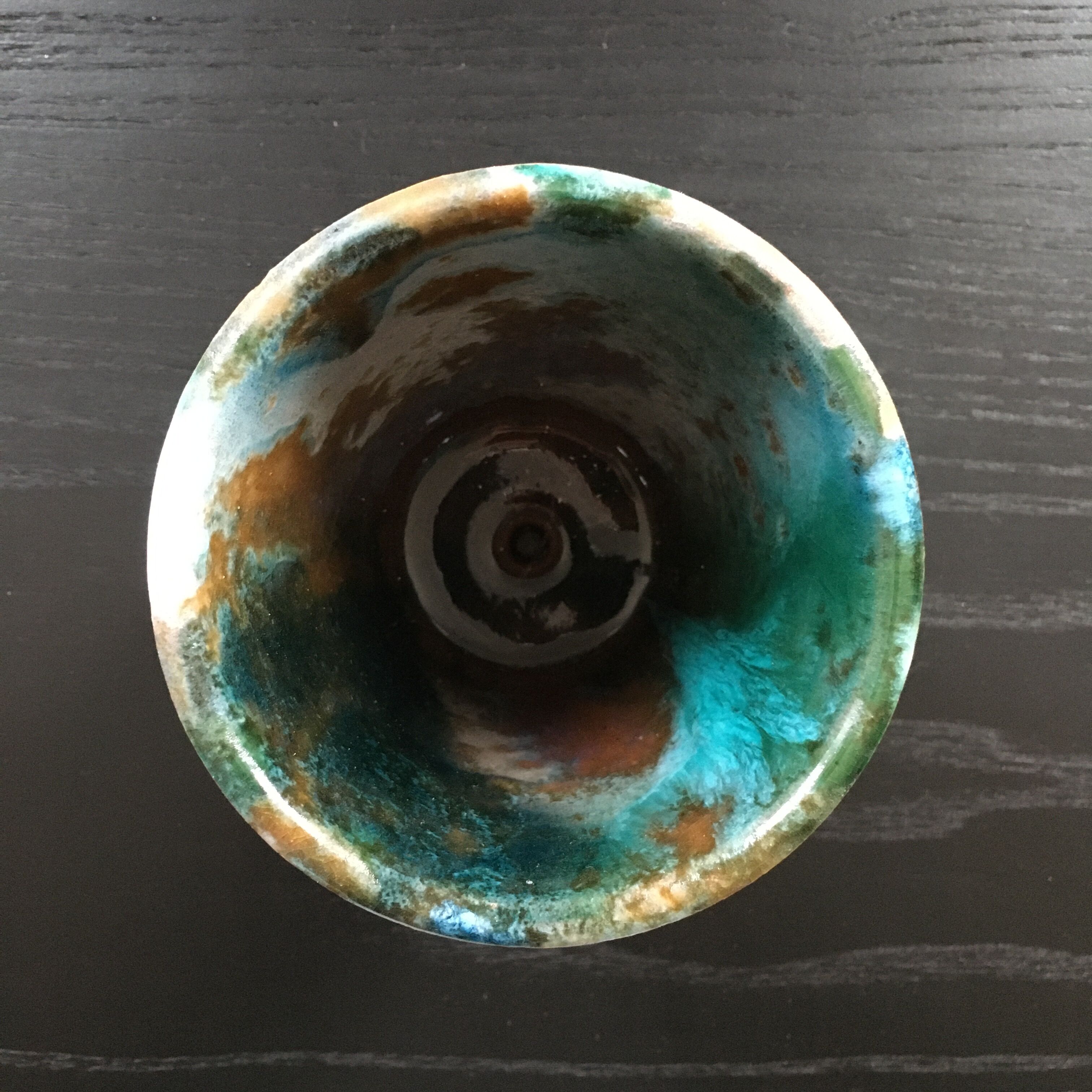 Green flamed Basque pot