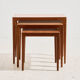 Tables gigognes modèle 163 en teck par Severin Hansen pour Haslev Møbelfabrik, ensemble de 3