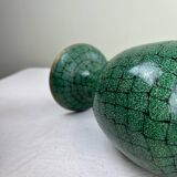 Decorated brass vase