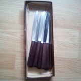 lot of 10 old bakelite and stainless steel knives from the 60s in good condition