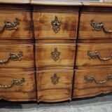 Cherrywood chest of drawers, Louis XV style crossbow stamped Dissidi