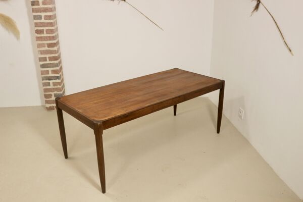 Table basse scandinave en teck année 60