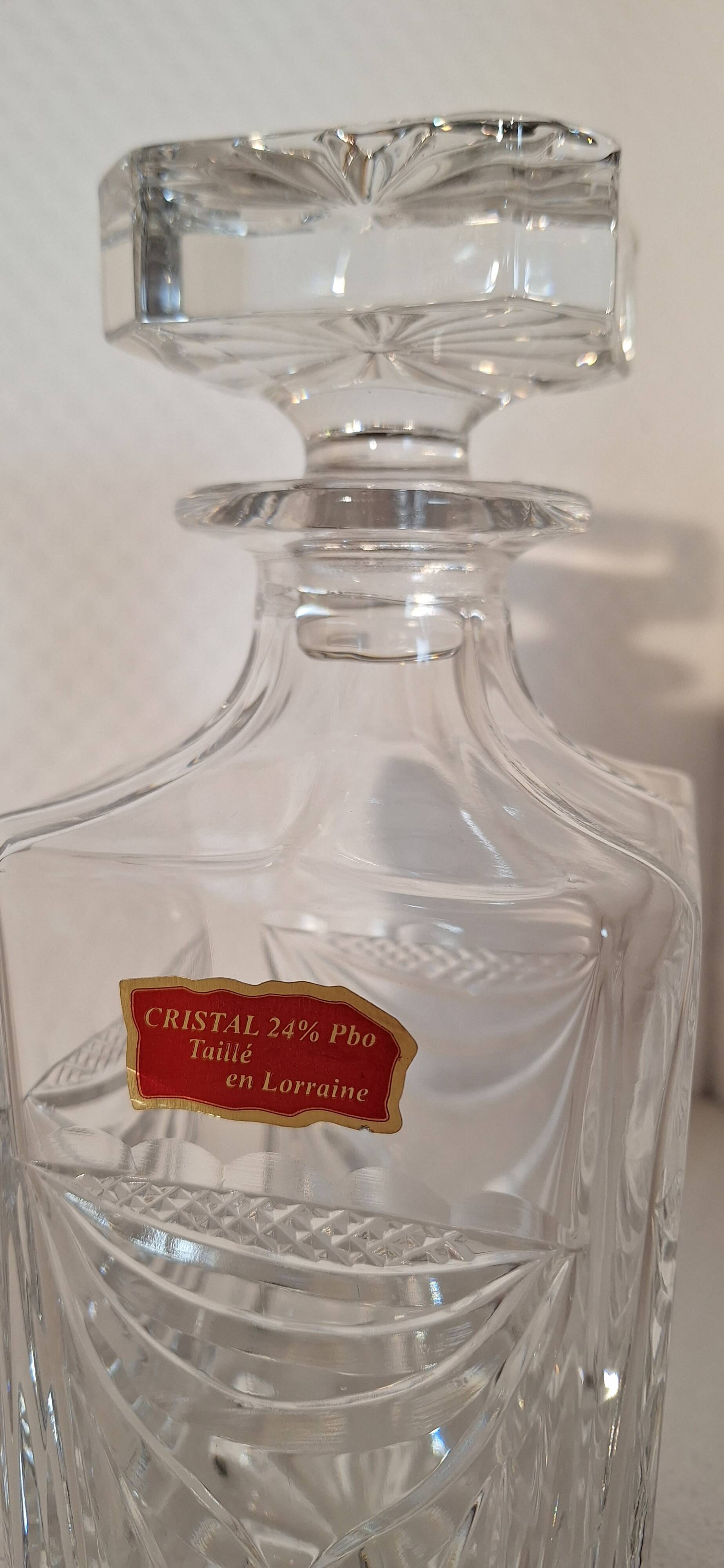 Lorraine crystal whiskey decanter