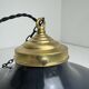 Old enamelled industrial workshop suspension 40 cm