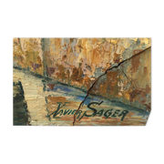 Huile sur toile "Maison enjambant le canal"