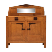 Meuble bar art déco en chêne massif années 1930