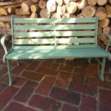 Set of 2 garden benches, for children in cast iron and wood