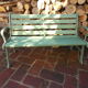 Set of 2 garden benches, for children in cast iron and wood
