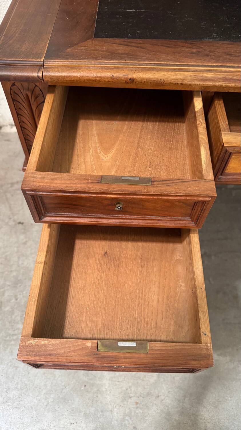 19th century walnut stepped desk