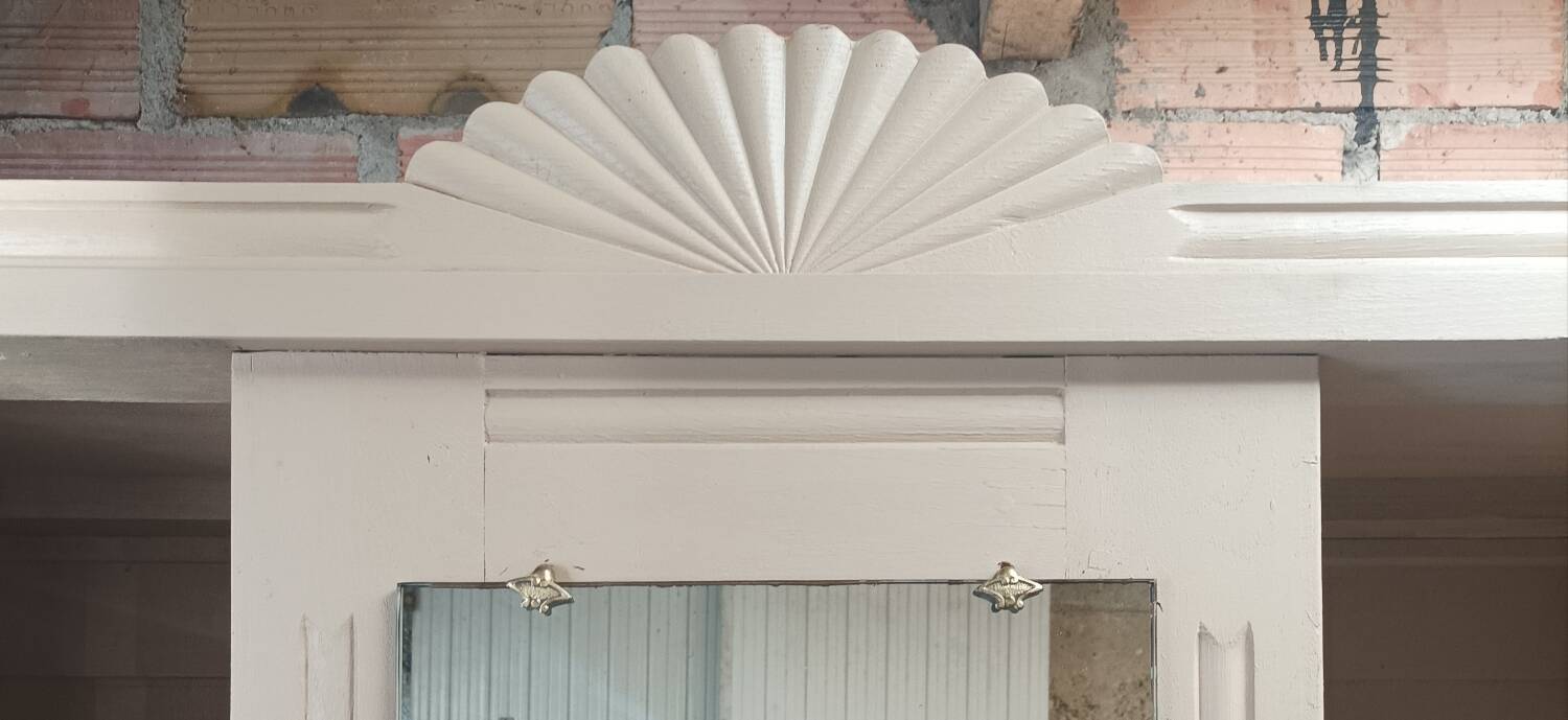 Vintage Art Deco 3-door wardrobe