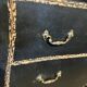 Commode de Style néo-Louis XV , laquée en noir , 2 tiroirs