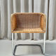 Set of 4 cantilever wicker chairs, attributed to Harvey Probber, USA, 1970s.