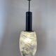 Pair of 1970s Putzler grey marbled pendant lights