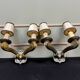Jules Leleu Pair Of Bronze Sconces With Stamped Double Patina