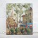Old painting painting on canvas Montmartre, Paris