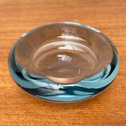 Set of 2 Danish glass bowls from the mid-century by Per Lütken for Holmegaard, 1960s.