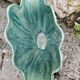 Unique Shell Vase Hand Enameled Green