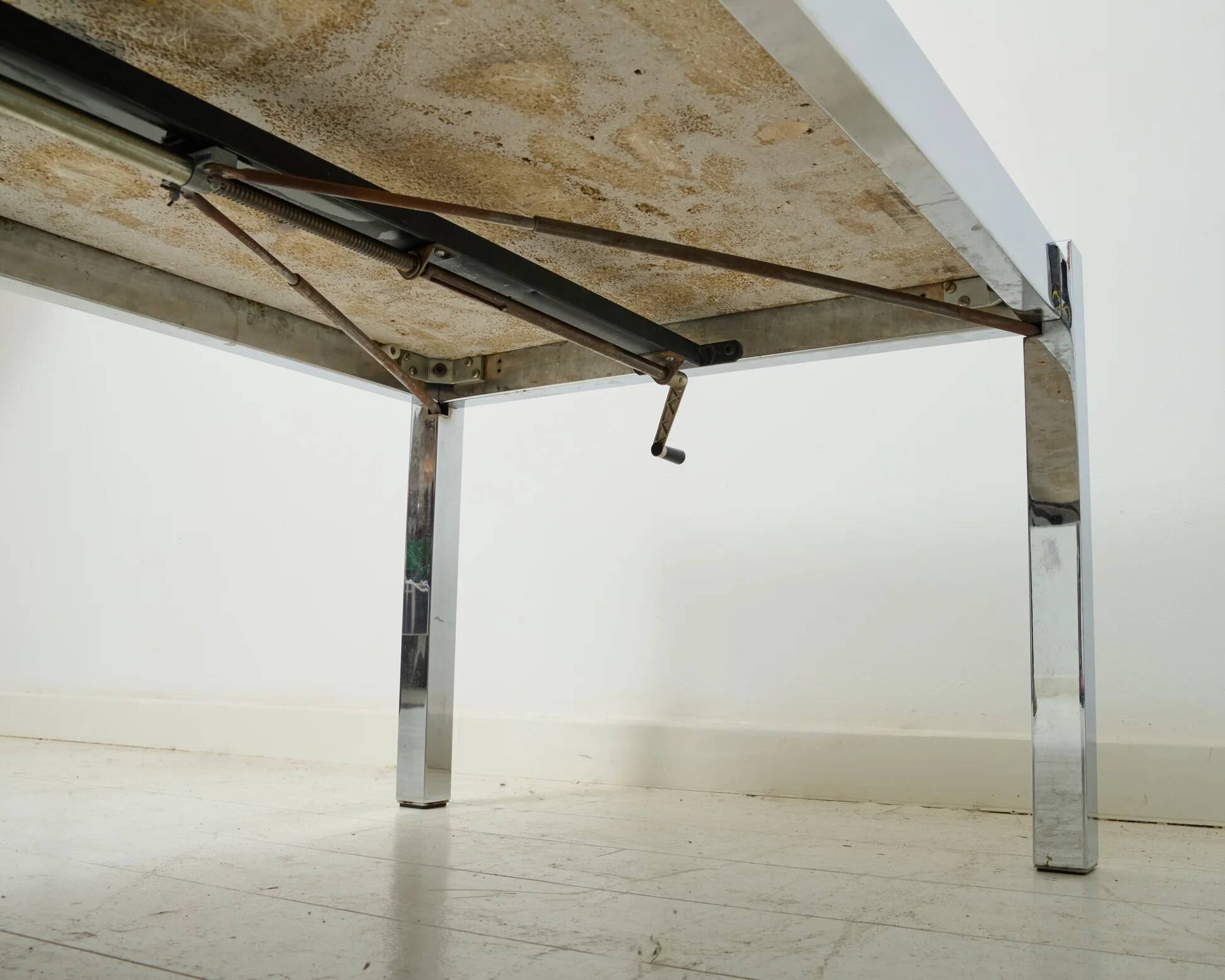 Stone and chrome coffee table, 1970-1980