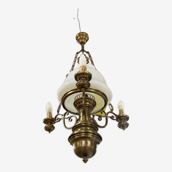 Gilded brass ceiling lamp