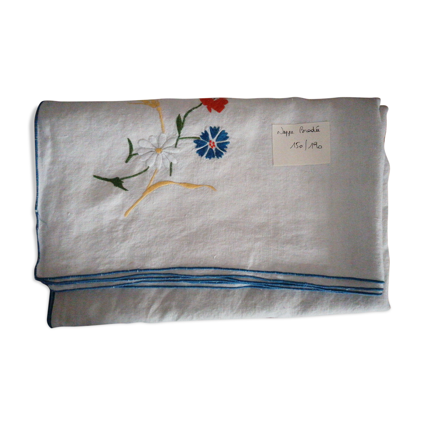 Old embroidered tablecloth