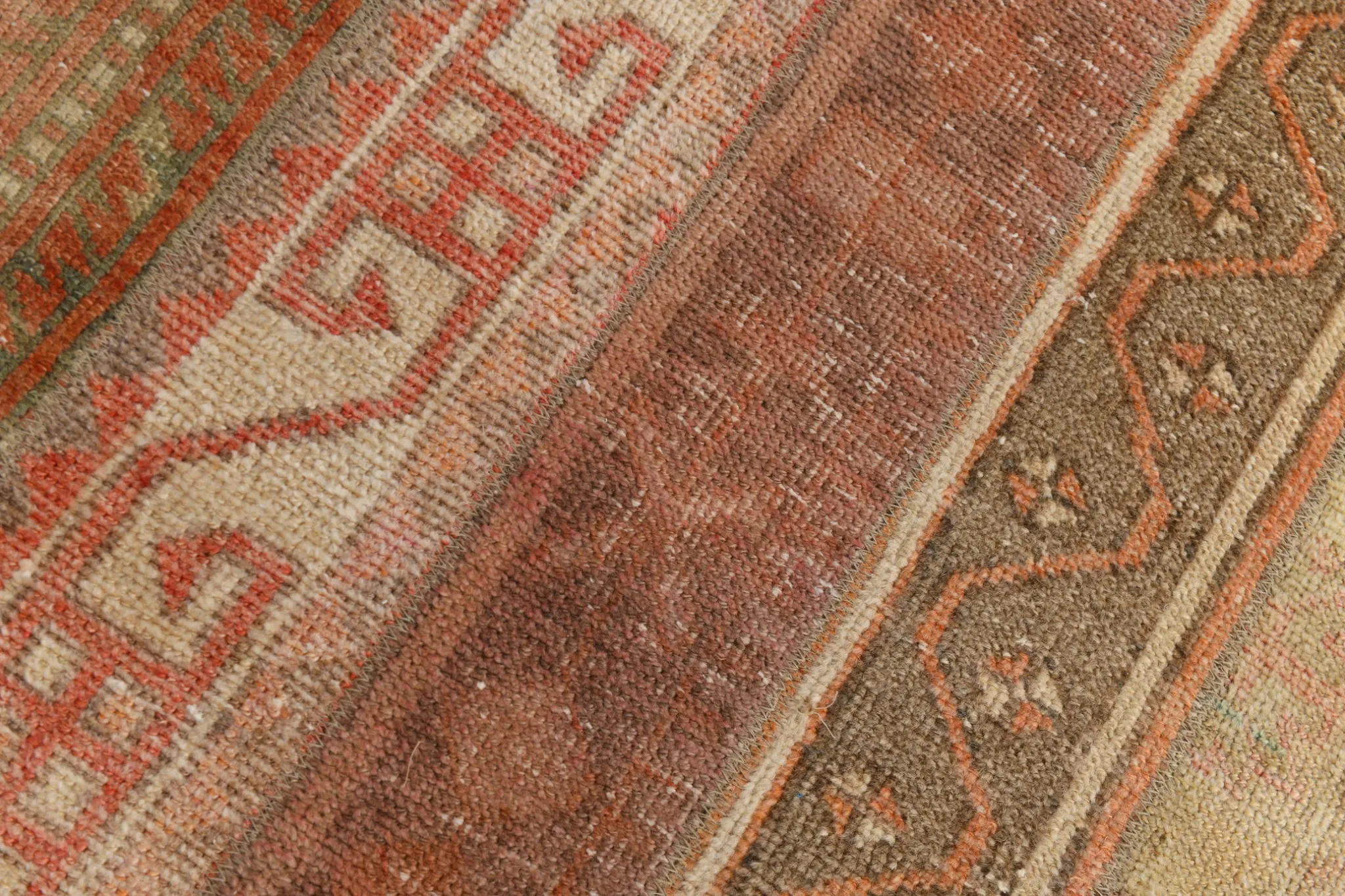 Red Brown Persian Runner Rug, Vintage Handmade Hallway Decor, 72x278cm