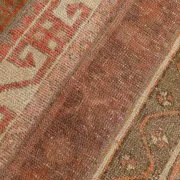 Red Brown Persian Runner Rug, Vintage Handmade Hallway Decor, 72x278cm
