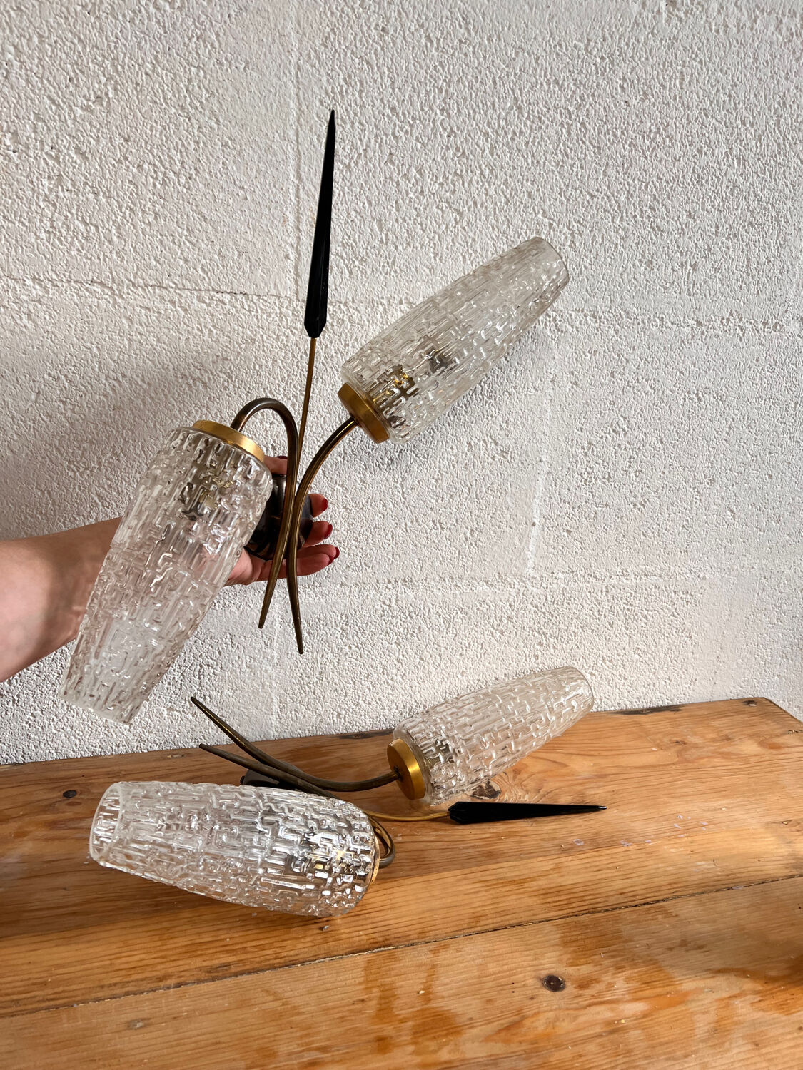 Pair of double rockabilly sconces