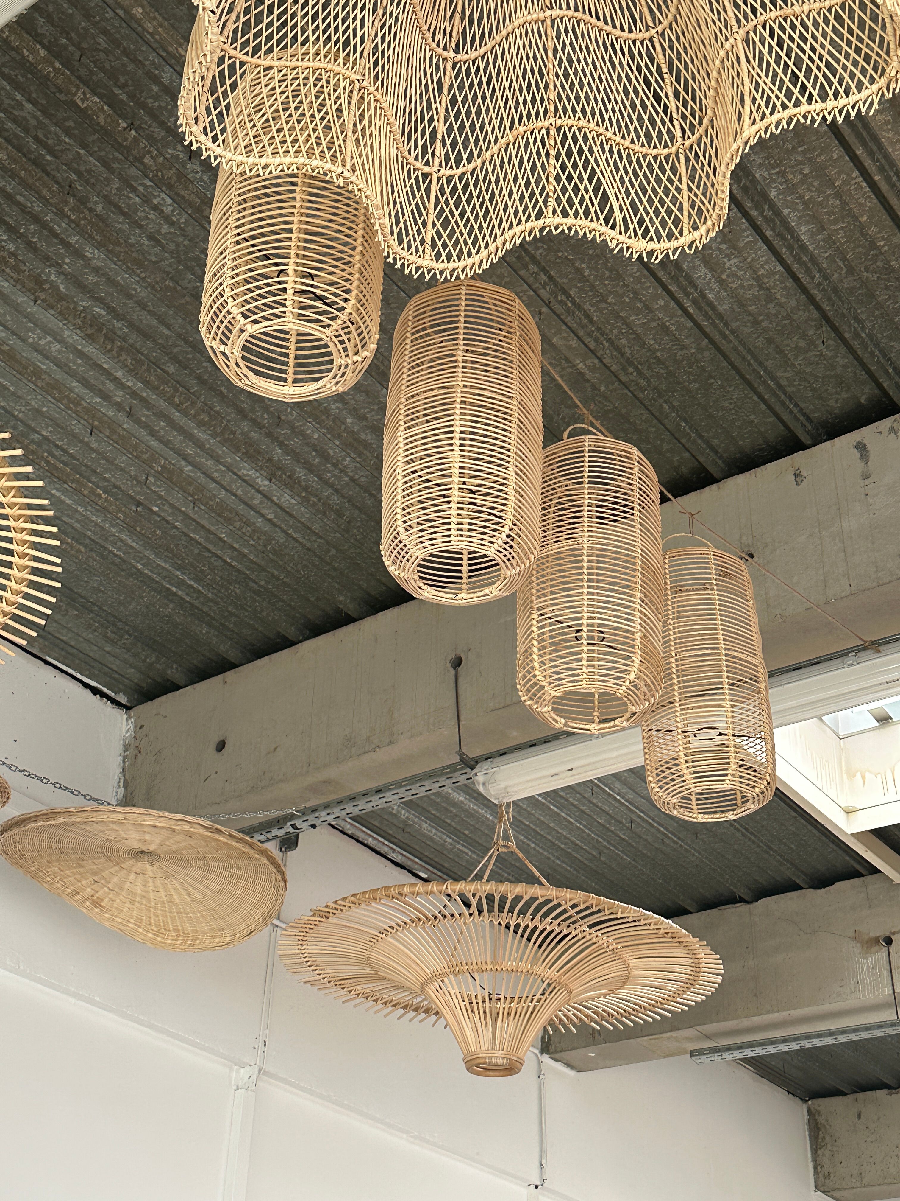 Suspension rattan saucer iron frame D:120 H:60