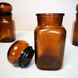 Amber glass jar