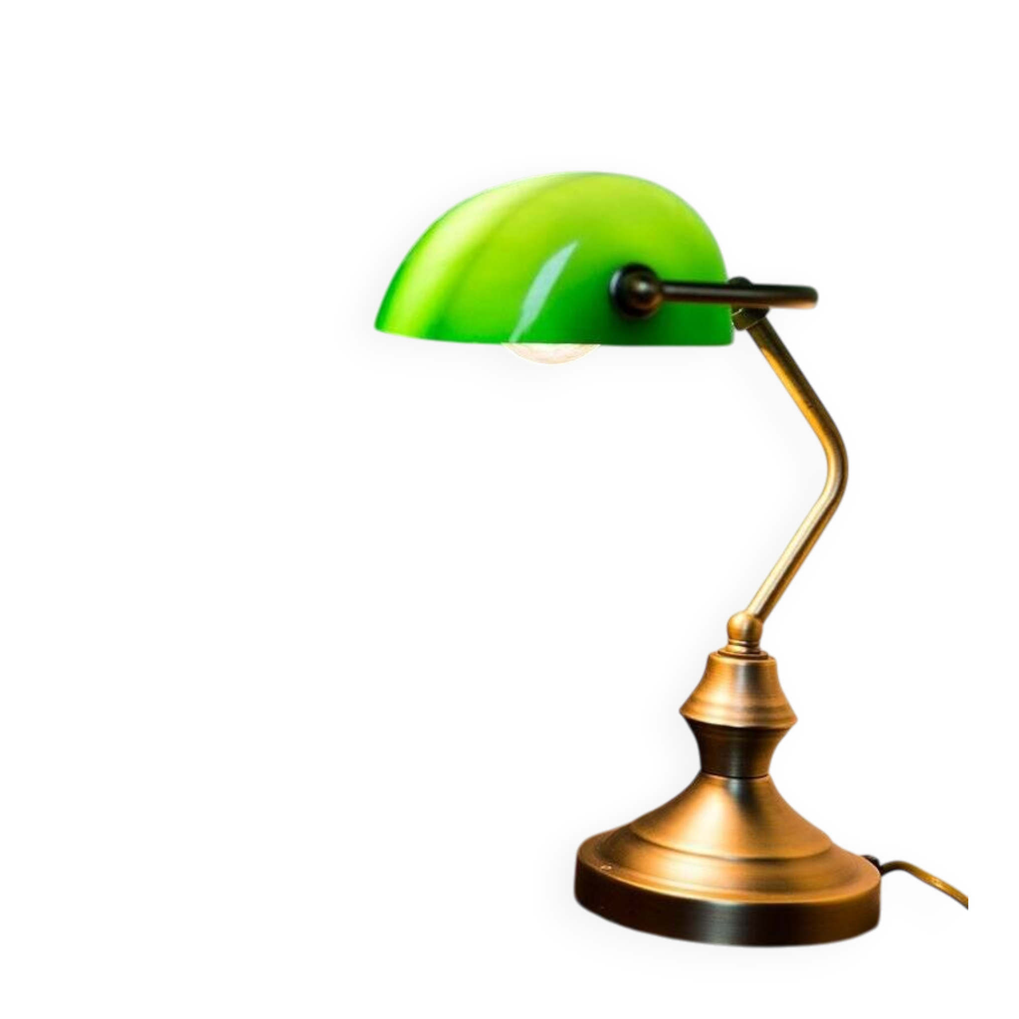 Notary banker desk lamp brass matte