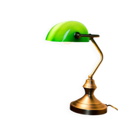 Notary banker desk lamp brass matte
