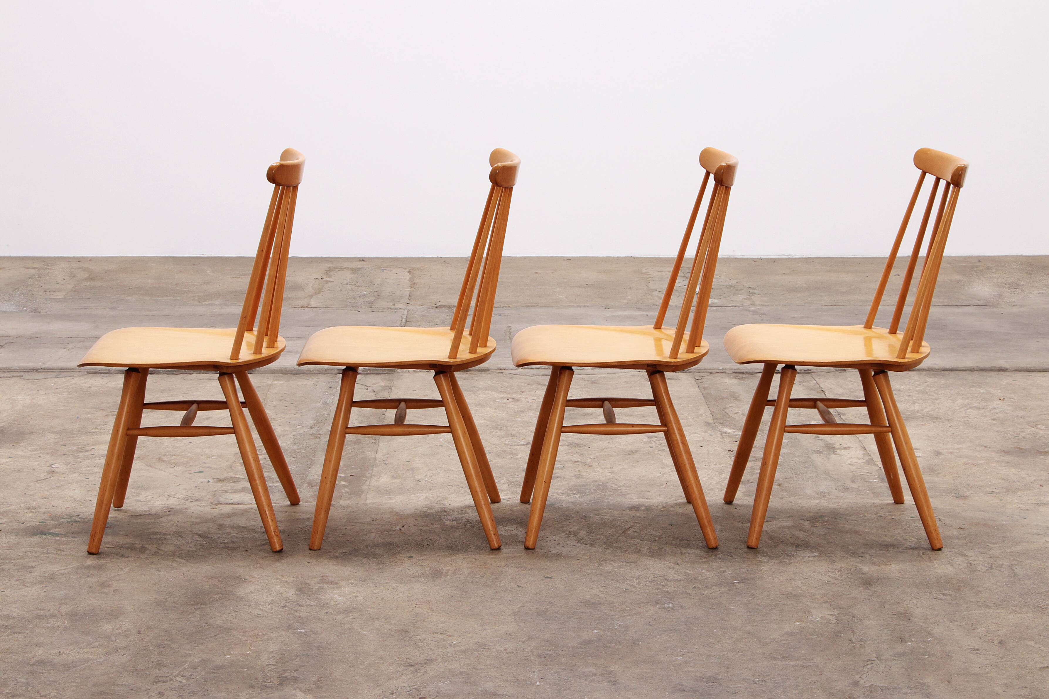 4 Dining room chairs made by Asko, 1960 Finland