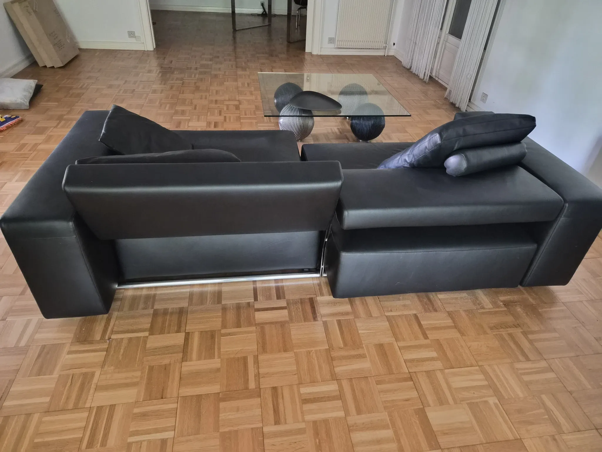 B&B Italia - Andy '13 - Paolo Piva - Sofa design in black natural leather