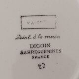 Soup plates soup pasta earthenware digoin sarreguemines vintage valentine model