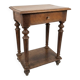 Louis XVI style bedside table in solid oak