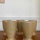 5 gobelets en grès du Marais