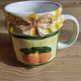 Retro ceramic barbotine kitchen set