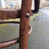 Brune 1904 bistro chair, curved wood, dark oak