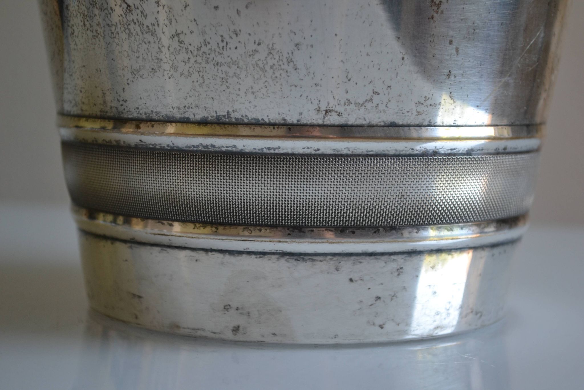 Silver-plated ice or champagne bucket with goldsmith's hallmark