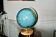 Vintage metal and wood terrestrial globe 1950