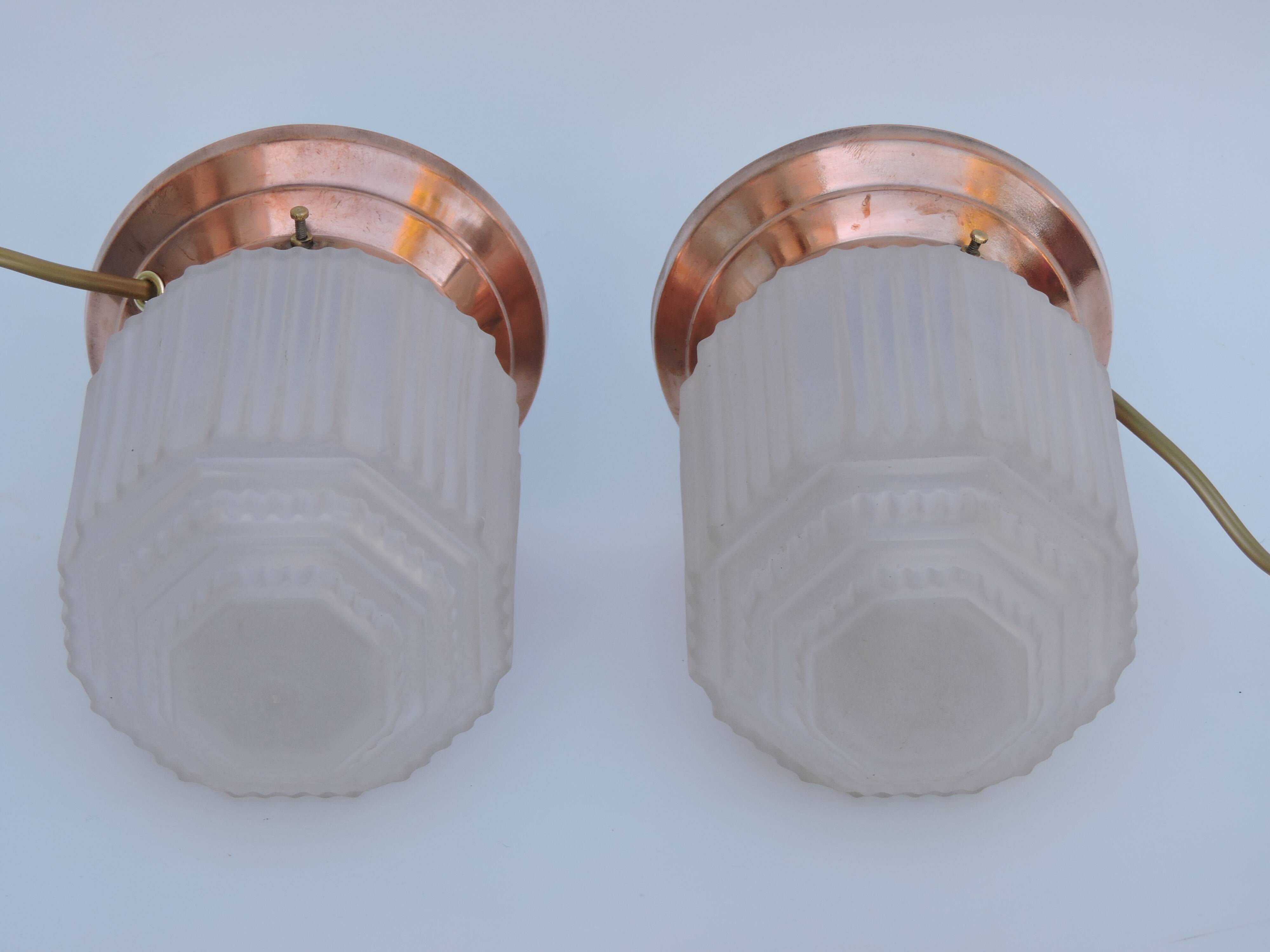 Pair of lamp building modernist art deco skyscraper skyscraper 1930 sign p d'avesn france